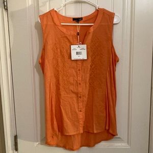 NWT RXB Fusion Coral Embroidered Tank
